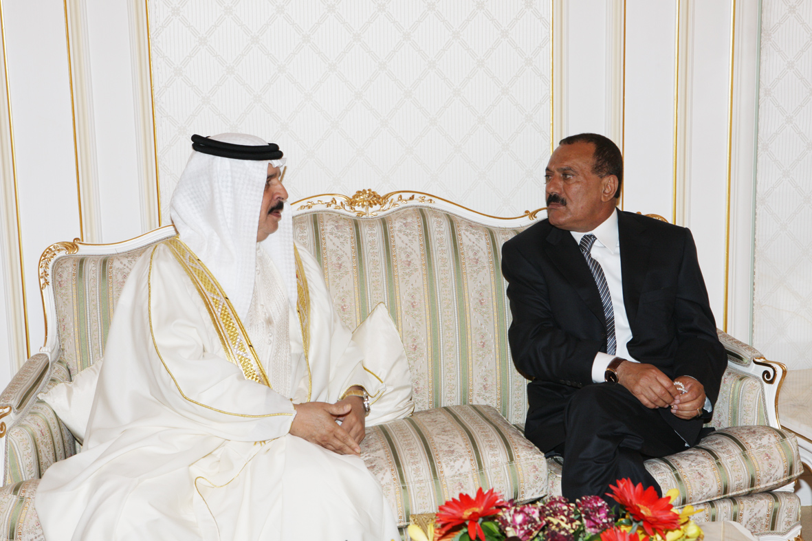 جلسة مباحثات ختامية بين فخامة الرئيس وملك مملكة البحرين