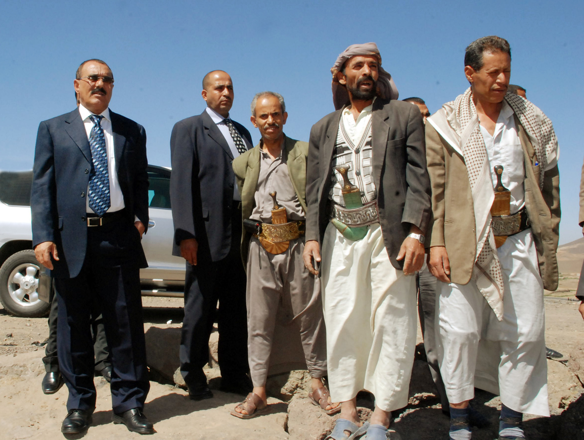 فخامة الرئيس يزور سد غيمان بمحافظة صنعاء