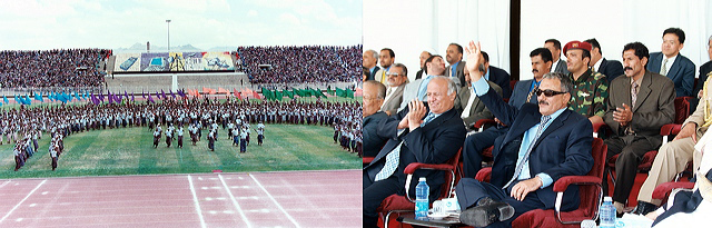 فخامة الرئيس يشهد الاحتفال الكبير بمناسبة اعياد الثورة اليمنية