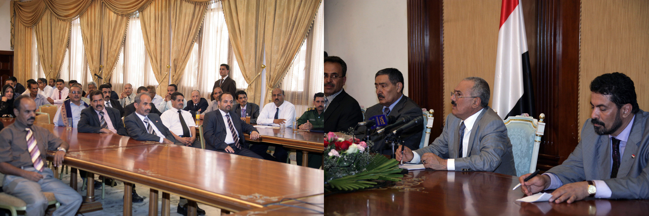 فخامة الرئيس يلتقي رؤساء وأعضاء المجالس المحلية في عدن