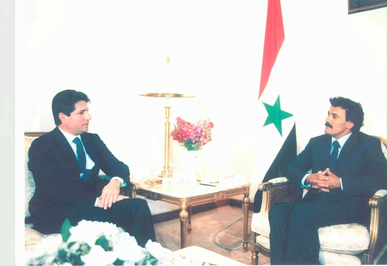 زيارة أمين الجميل رئيس جمهورية لبنان 13-02-1988م