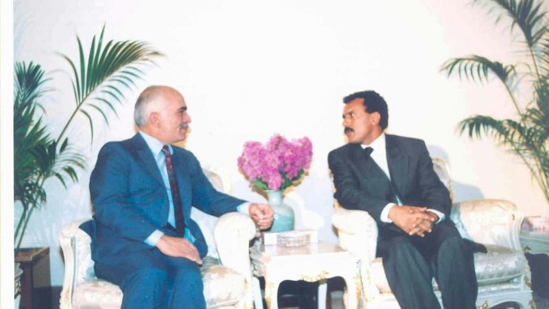 زيارة الحسين بن طلال ملك المملكة الأردنية الهاشمية 17-07-1990م