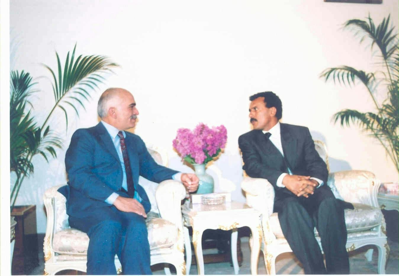 زيارة الحسين بن طلال ملك المملكة الأردنية الهاشمية 17-07-1990م